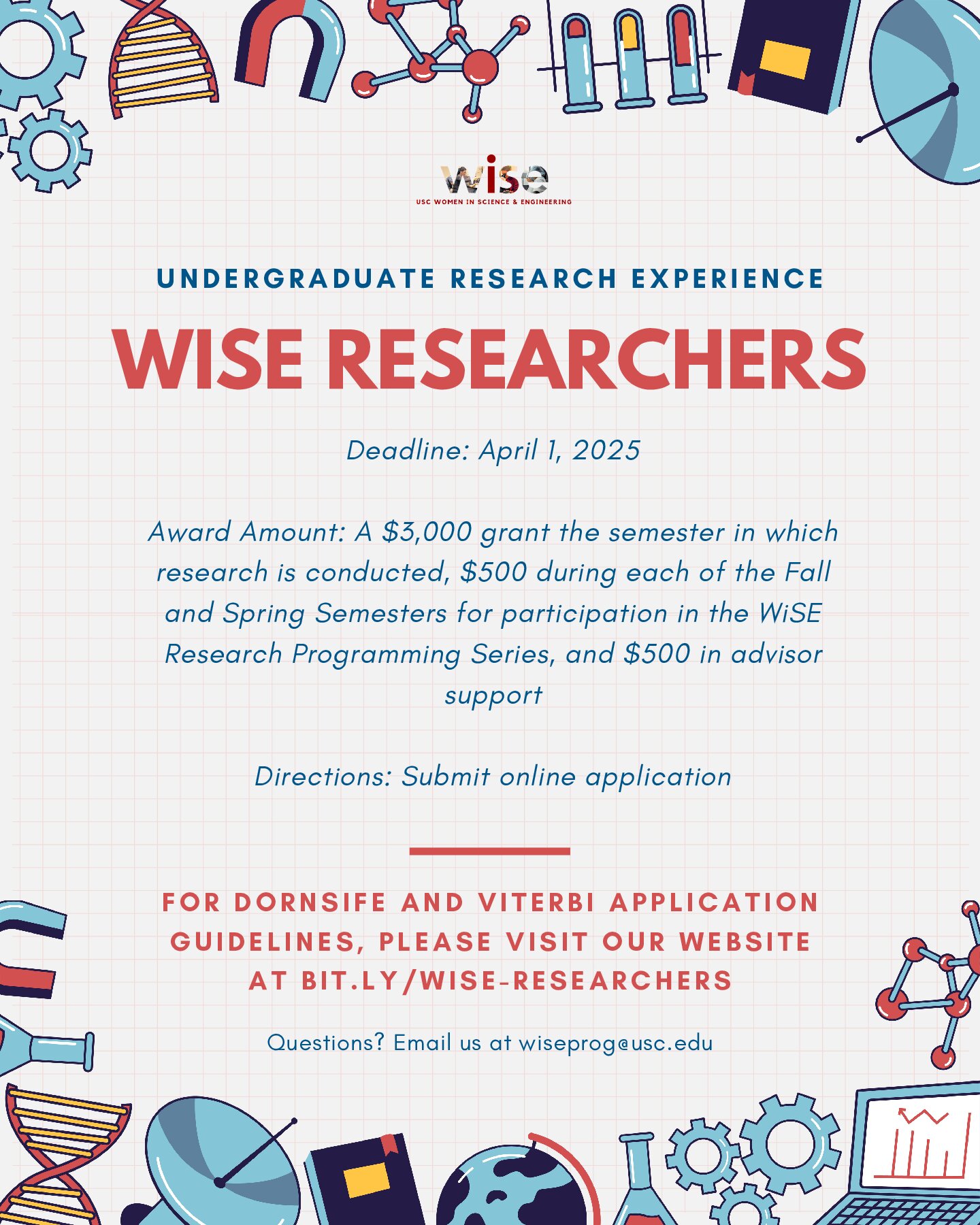 Featured image for “[UG] Apply Now! WiSE Researchers Applications Open Until April 1st”